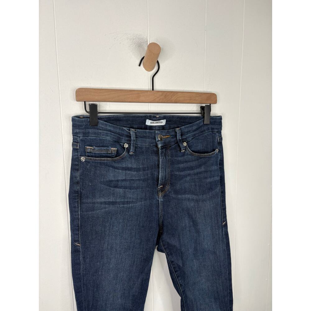 Good American Good Legs Skinny Jeans Size 8 Blue Mid Rise Tummy Technology - Picture 5 of 9
